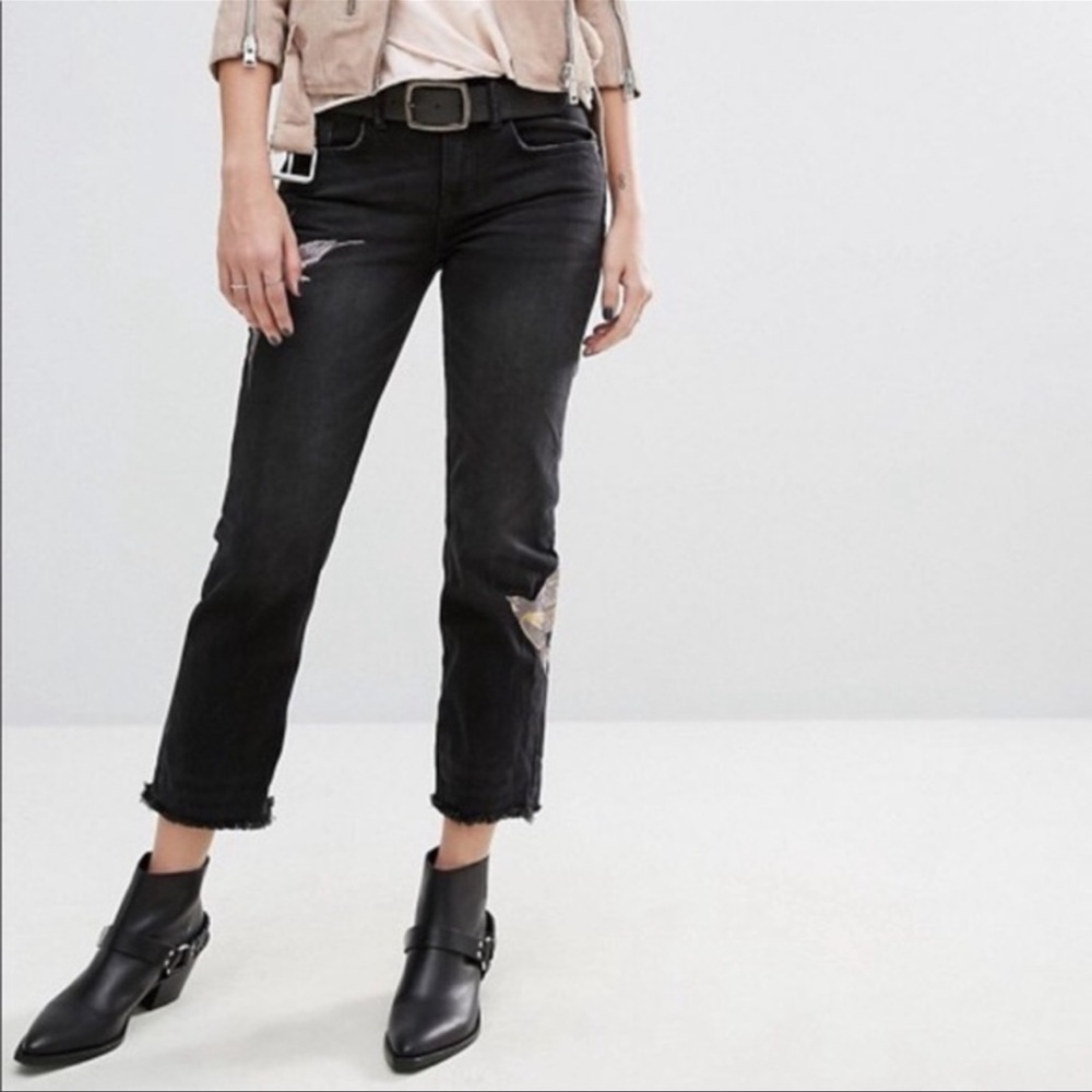 All Saints Birds Cropped Boy Jeans 26